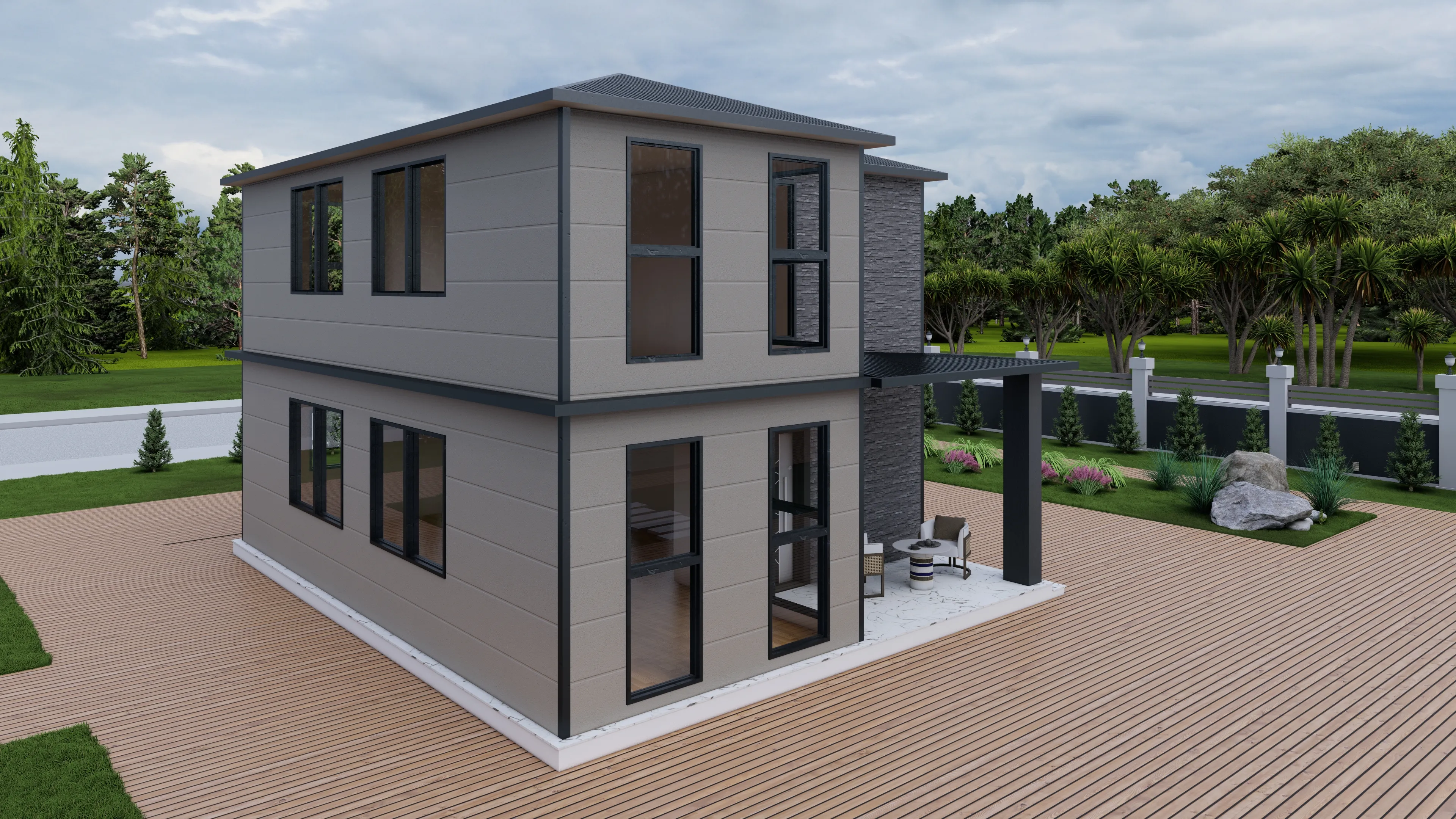 135 m² Çelik Konut Modeli - Modern ve Dayanıklı Yapı